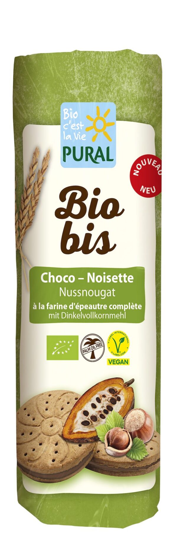 Ciastka markizy orkiszowe z kremem kakaowo-orzechowym Fair Trade BIO 320 g — Pural