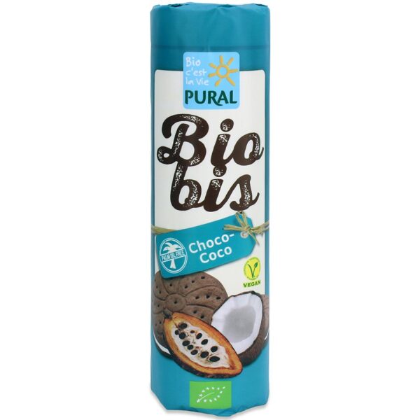 Ciastka markizy kakaowe z kremem kokosowym BIO 300 g — Pural