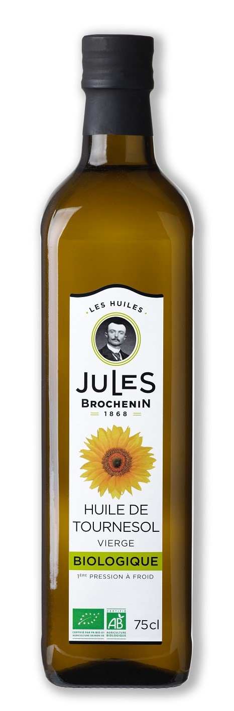 Olej słonecznikowy tłoczony na zimno BIO 750 ml — Jules Brochenin