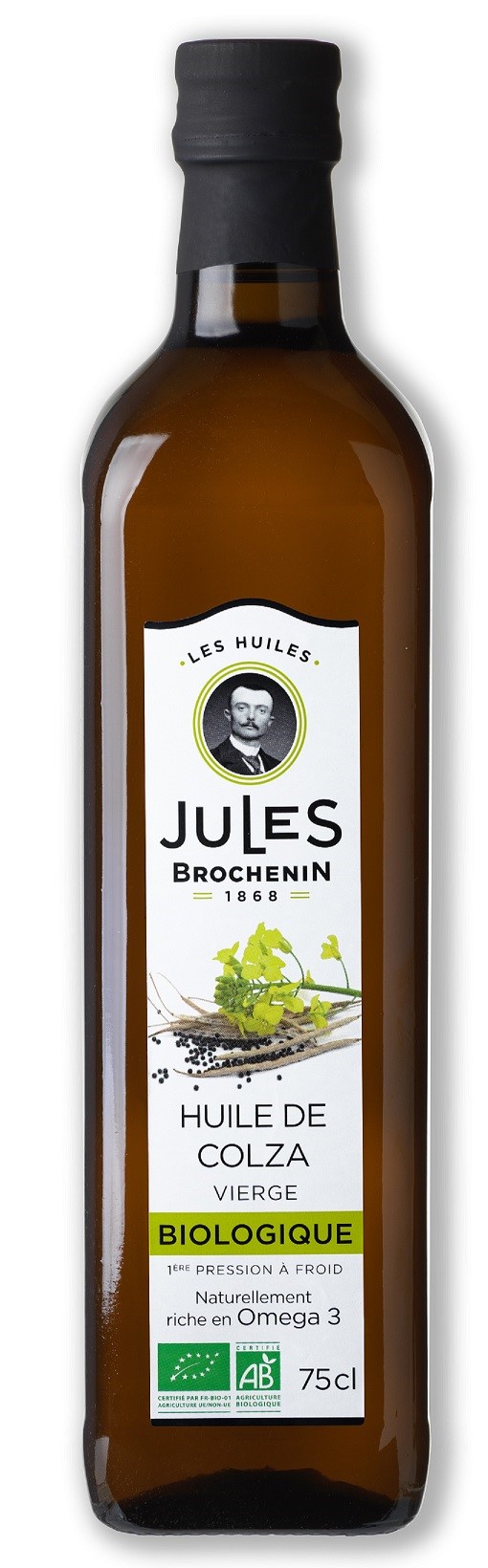 Olej rzepakowy tłoczony na zimno omega-3 BIO 750 ml — Jules Brochenin