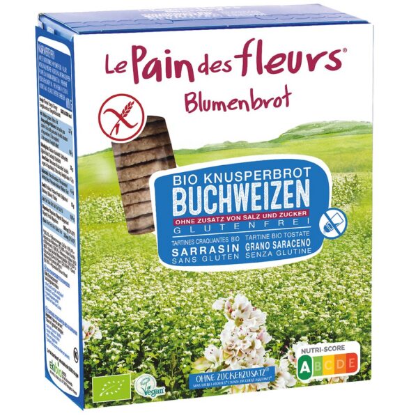 Pieczywo chrupkie proteinowe gryczane bez dodatku soli i cukru bezglutenowe BIO 150 g — Le Pain Des Fleurs
