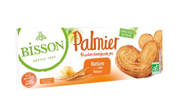 Ciastka francuskie maślane palmiery BIO 100 g — Bisson