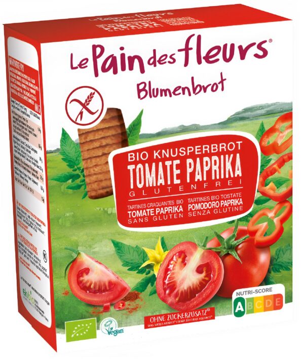 Pieczywo chrupkie pomidorowo-paprykowe bezglutenowe BIO 150 g — Le Pain Des Fleurs