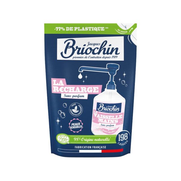 Żel do mycia naczyń i rąk na bazie mydła marsylskiego (uzupełnienie) ECO 450 ml — Briochin