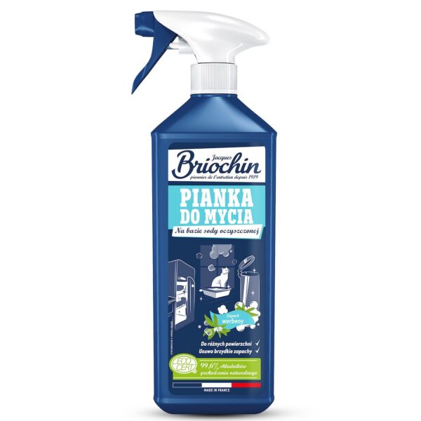 Pianka czyszcząca usuwająca zapachy werbenowa w sprayu ECO 750 ml — Briochin