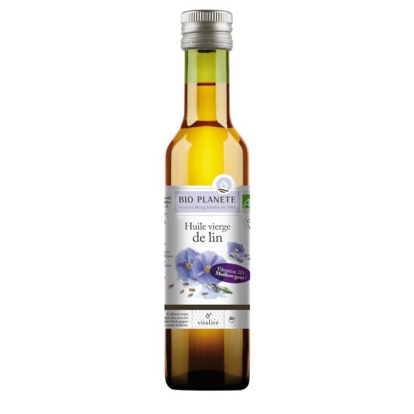 Olej lniany tłoczony na zimno BIO 250 ml – Bio Planète