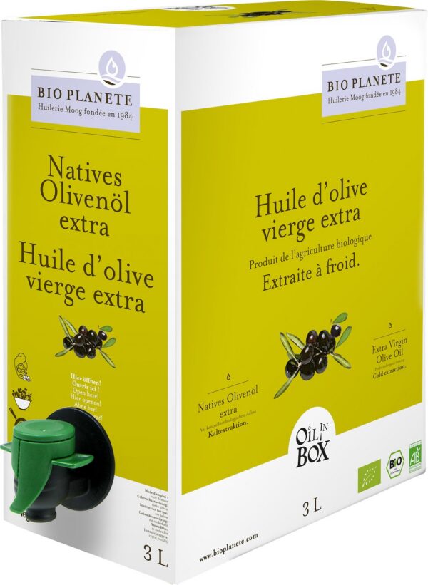 Oliwa z oliwek extra virgin BIO 3 L – Bio Planète