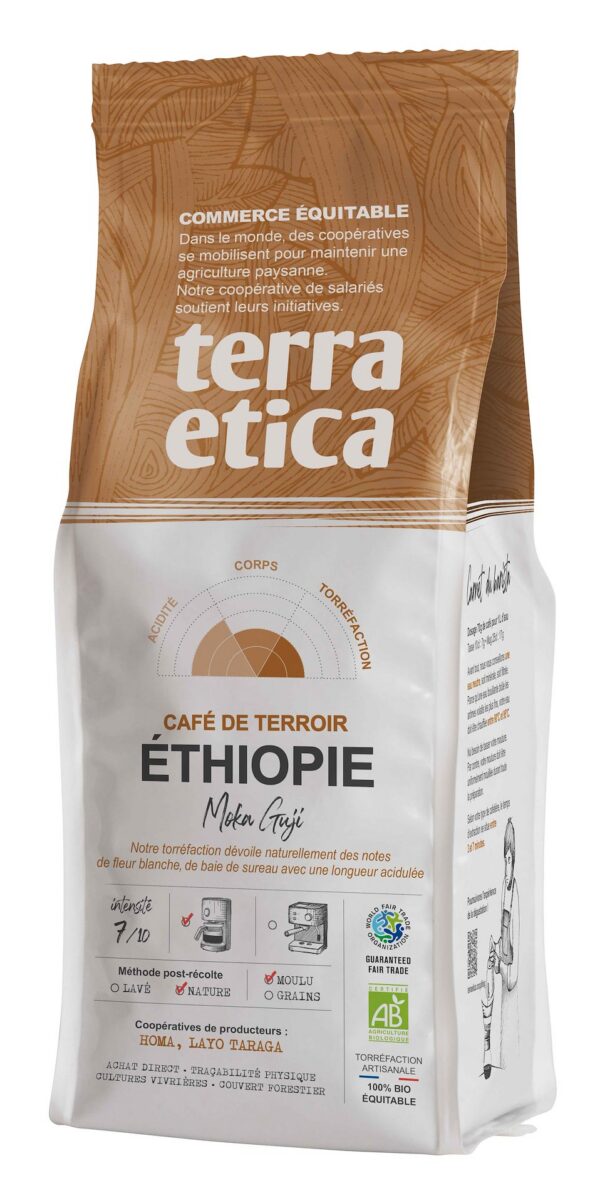 Kawa mielona arabica 100 % Moka Guji Etiopia Fair Trade BIO 250 g — Terra Etica