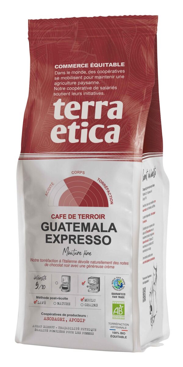 Kawa mielona arabica 100 % espresso Gwatemala Fair Trade BIO 250 g — Terra Etica