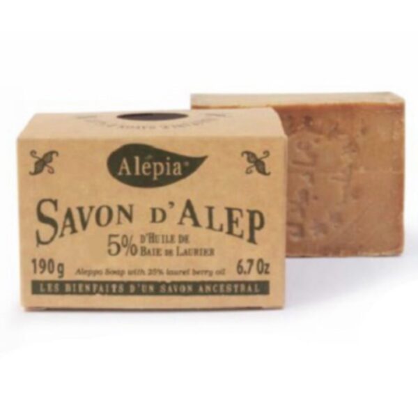 Mydło z Aleppo w kostce z olejem laurowym 5 % 200 g — Alepia