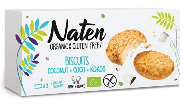 Ciastka kokosowe bezglutenowe BIO 150 g — Naten