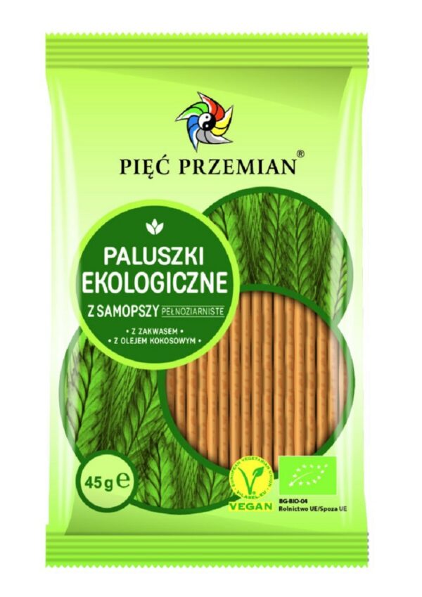 Paluszki z samopszy pełnoziarniste BIO 45 g — Pięć Przemian