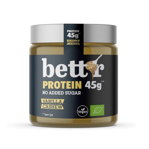 Krem proteinowy z orzechów nerkowca z wanilią bez dodatku cukrów BIO 250 g — Bett’r