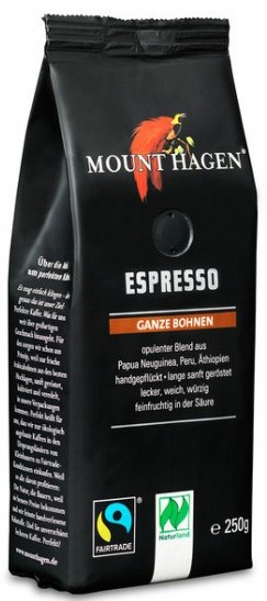 Kawa ziarnista arabica 100 % espresso Fair Trade BIO 250 g — Mount Hagen