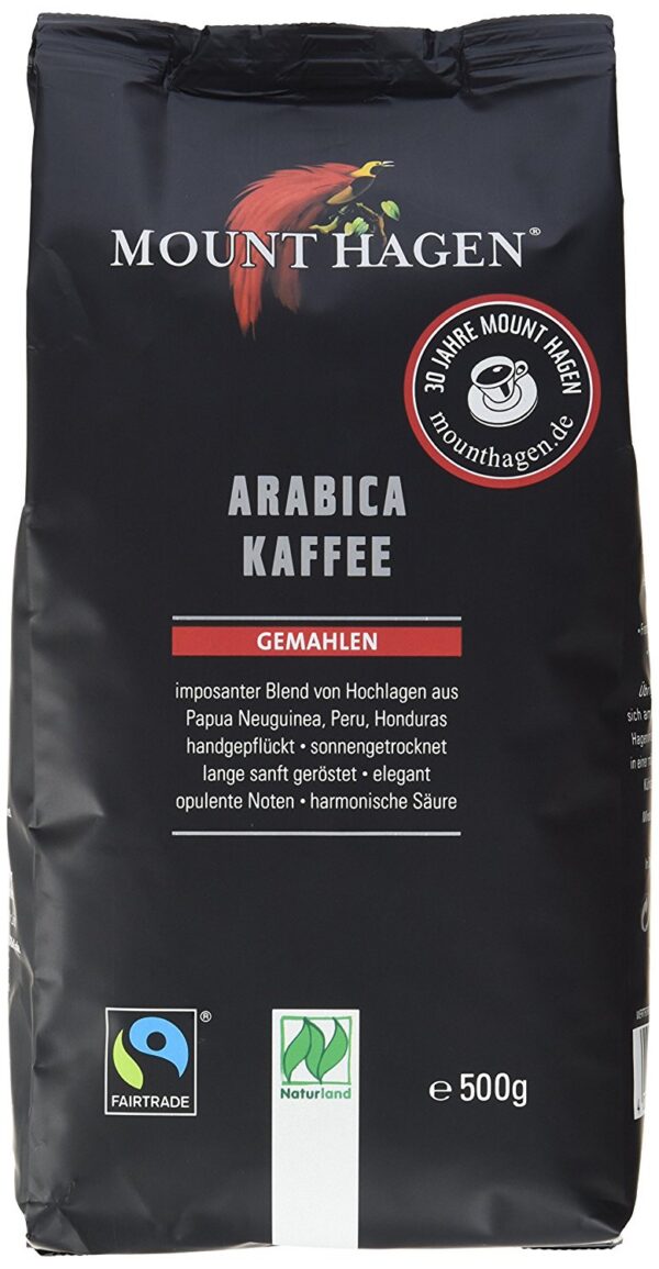 Kawa mielona arabica 100 % Fair Trade BIO 500 g — Mount Hagen