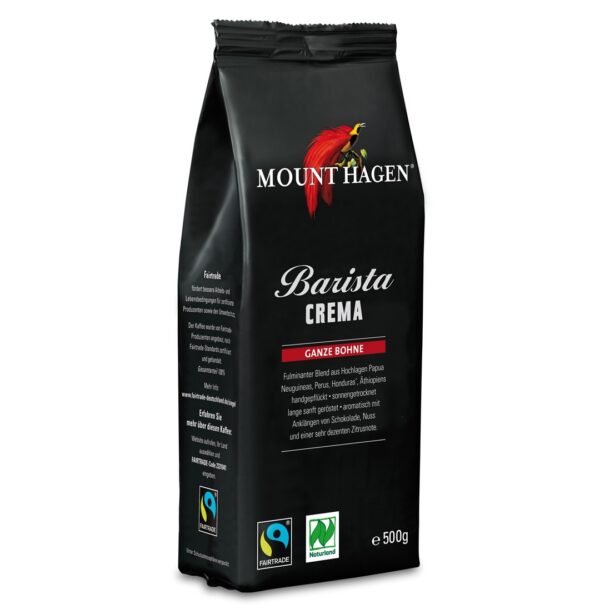 Kawa ziarnista arabica 100 % barista Crema Fair Trade BIO 500 g — Mount Hagen