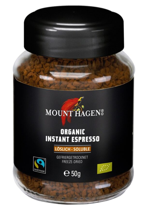 Kawa rozpuszczalna liofilizowana arabica/robusta espresso Fair Trade BIO 50 g — Mount Hagen