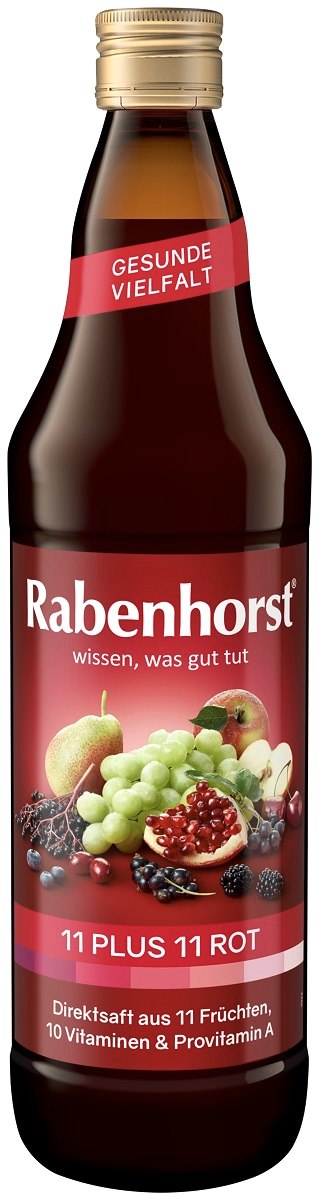 Sok wieloowocowy (czerwony) multiwitamina 11 plus 11 NFC 750 ml — Rabenhorst