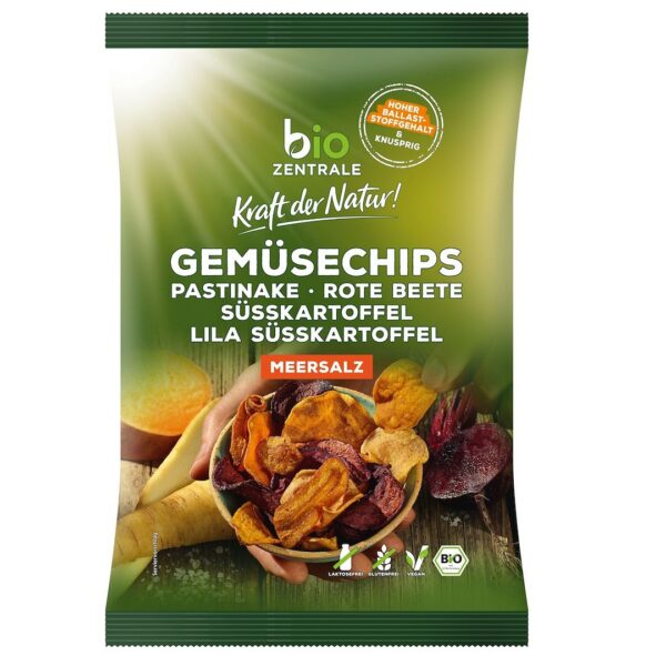 Chipsy warzywne solone bezglutenowe BIO 90 g — Bio Zentrale