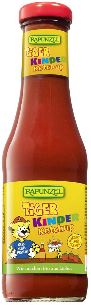 Ketchup dla dzieci Tiger bez dodatku cukrów BIO 450 ml — Rapunzel
