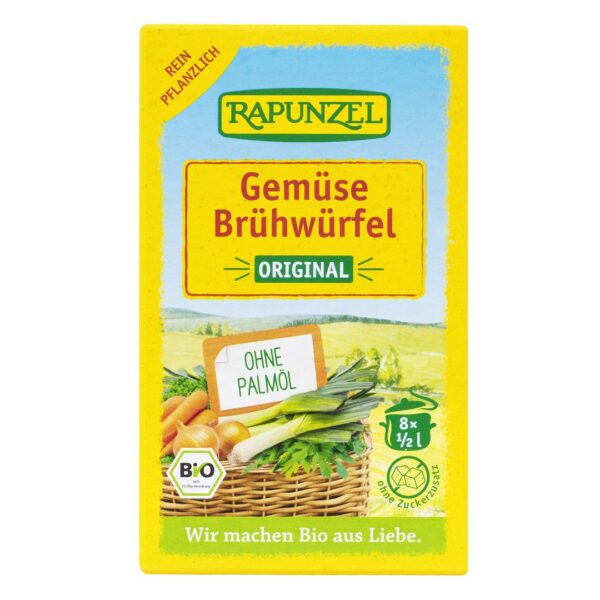 Bulion, kostki warzywne bez dodatku cukrów BIO (8 x 10,5 g) 84 g — Rapunzel
