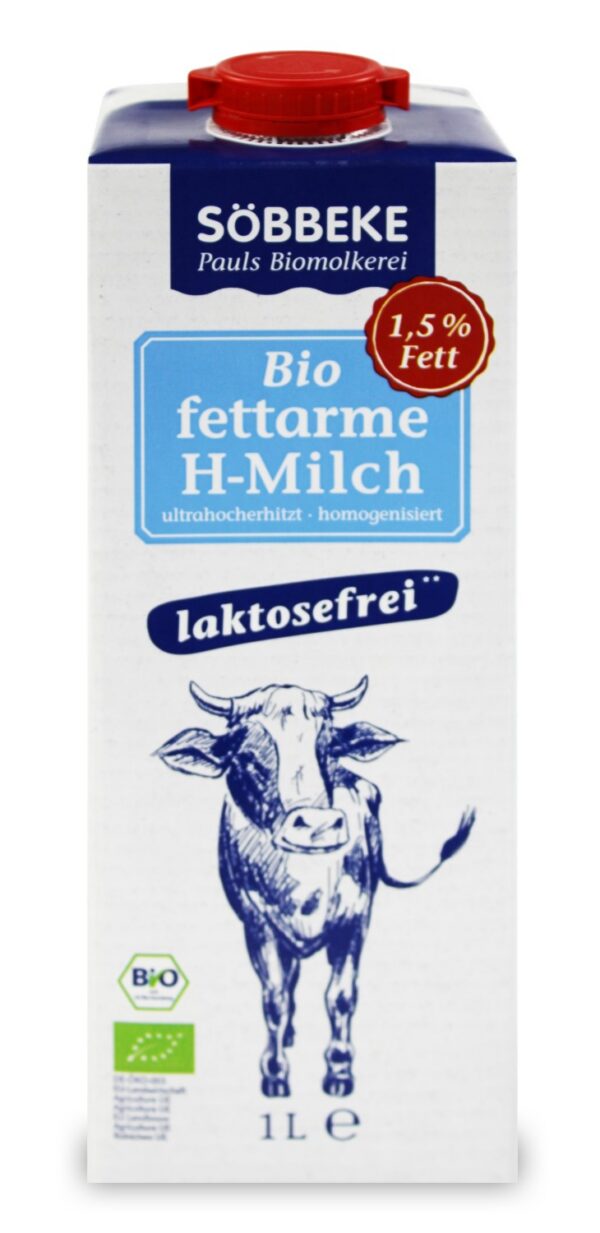 Mleko bez laktozy (1,5 % tłuszczu) BIO 1 L — Sobbeke