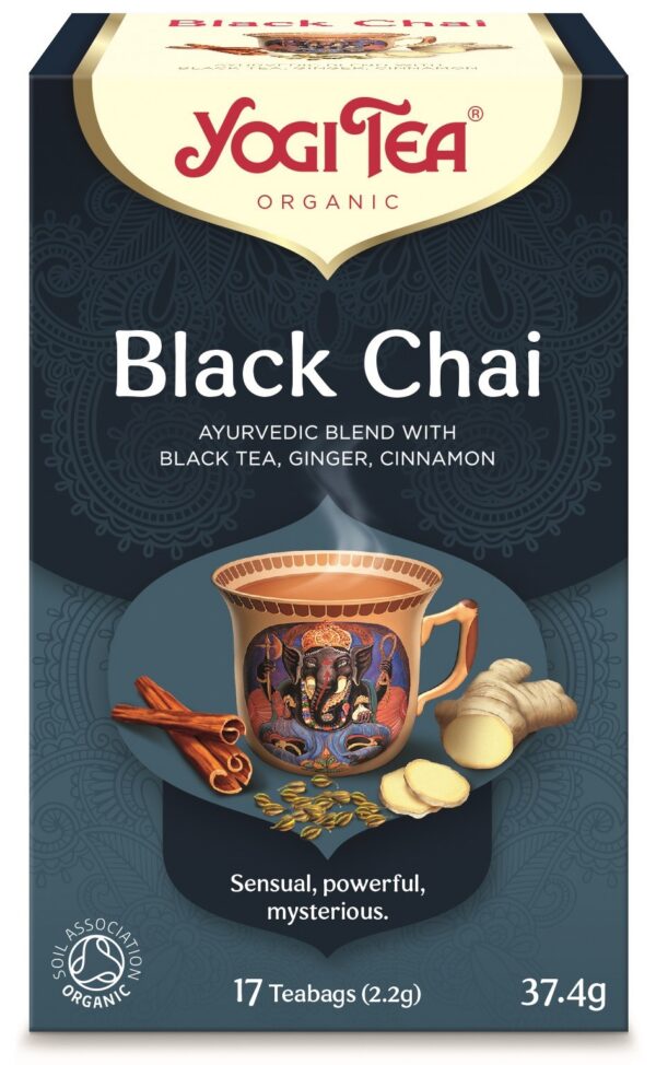Herbata czarna z imbirem i cynamonem (Black Chai) BIO (17 x 2,2 g) 37,4 g — Yogi Tea