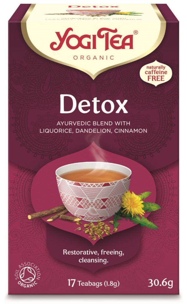 Herbatka ziołowa z lukrecją, cynamonem, łopianem i imbirem w saszetkach (17 × 1,8 g) BIO 30,6 g — Yogi Tea