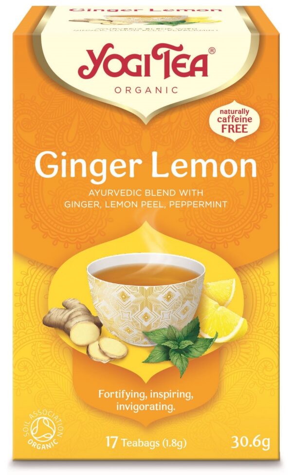 Herbatka imbirowo-cytrynowa (Ginger Lemon) BIO (17 x 1,8 g) 30,6 g — Yogi Tea