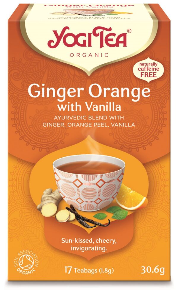 Herbatka imbirowo-pomarańczowa z wanilią (Ginger Orange with Vanilla) BIO (17 x 1,8 g) 30,6 g — Yogi Tea