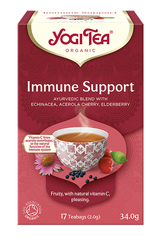Herbatka ziołowa z jeżówką, dziką różą i acerolą w saszetkach (17 × 2 g) BIO 34 g — Yogi Tea