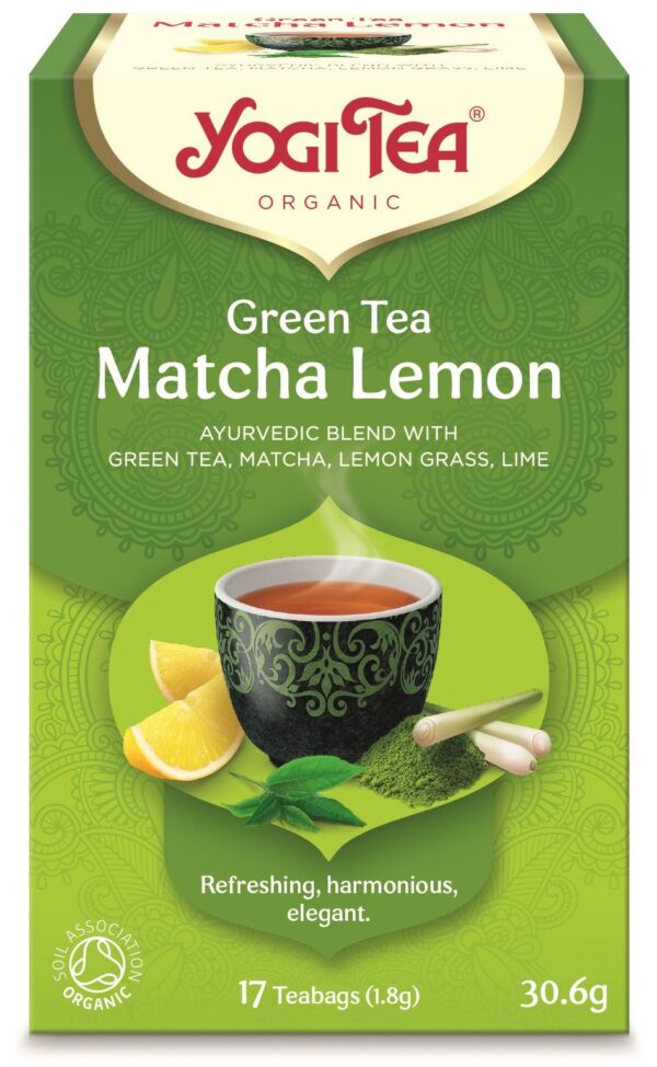 Herbata zielona z cytryną i matchą (Green Tea Matcha Lemon) BIO (17 x 1,8 g) 30,6 g — Yogi Tea