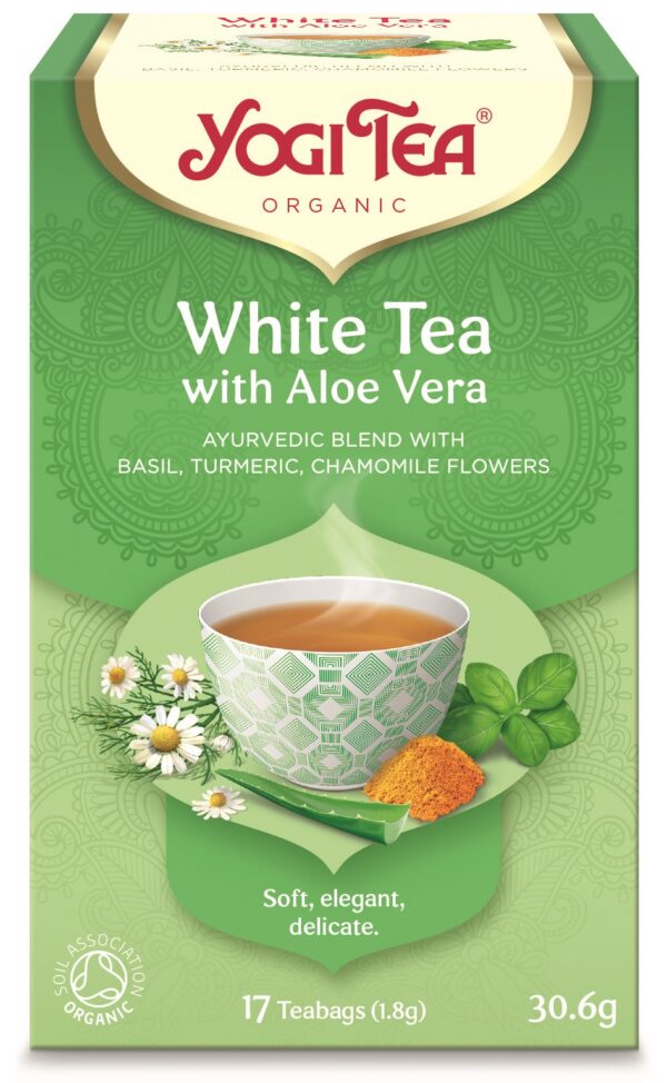 Herbata biała z aloesem (White Tea with Aloe Vera) BIO (17 x 1,8 g) 30,6 g — Yogi Tea