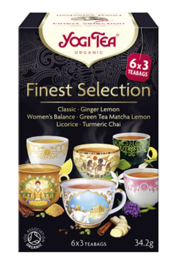 Herbatka Finest Selection (mix herbatek) BIO (6 x 3 torebki) 34,2 g — Yogi Tea