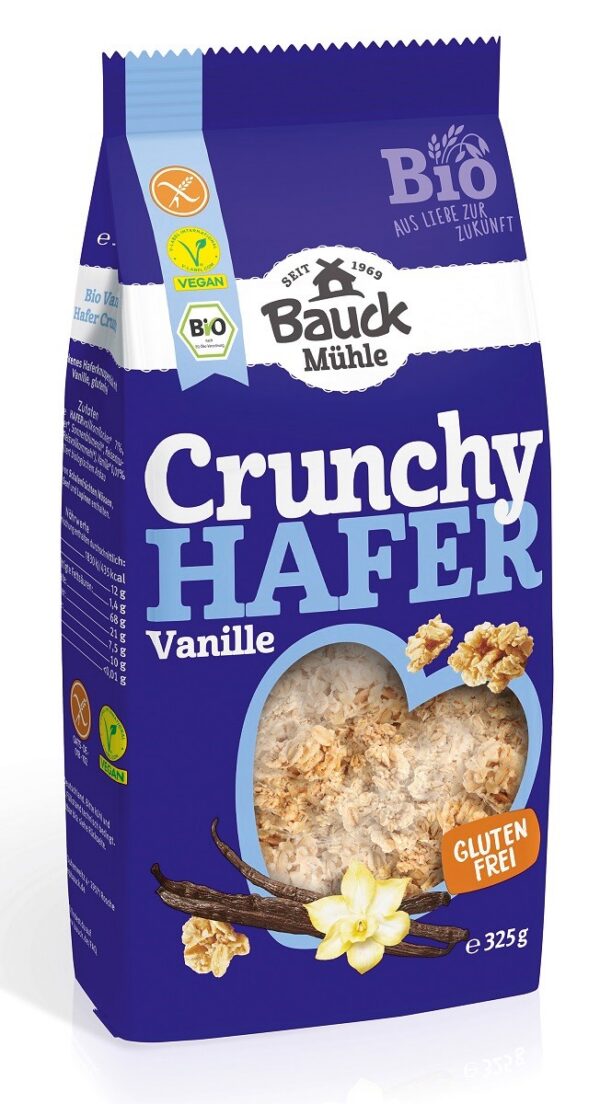Crunchy owsiane waniliowe bezglutenowe BIO 325 g — Bauck Muhle