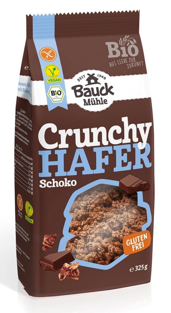 Crunchy owsiane kakaowe bezglutenowe BIO 325 g — Bauck Muhle