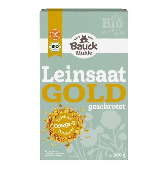 Len złoty mielony bezglutenowy BIO 200 g — Bauck Muhle