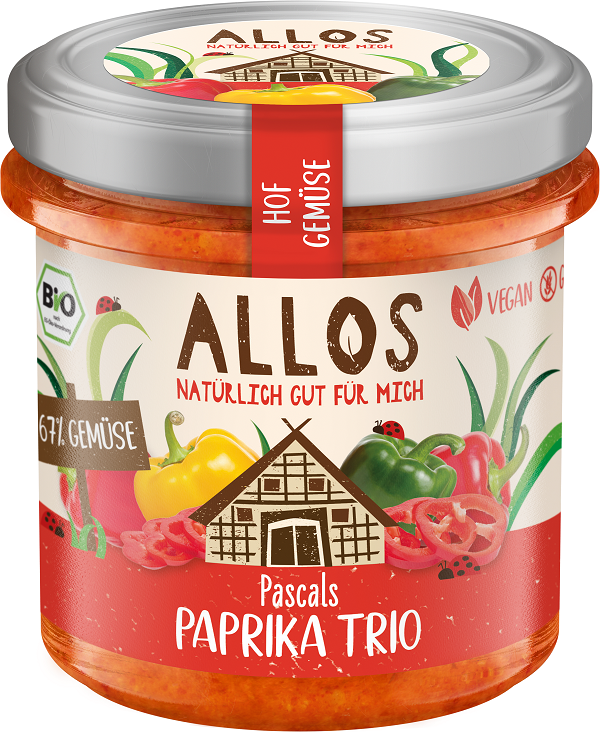 Pasta warzywna z trzema rodzajami papryki bezglutenowa BIO 135 g — Allos