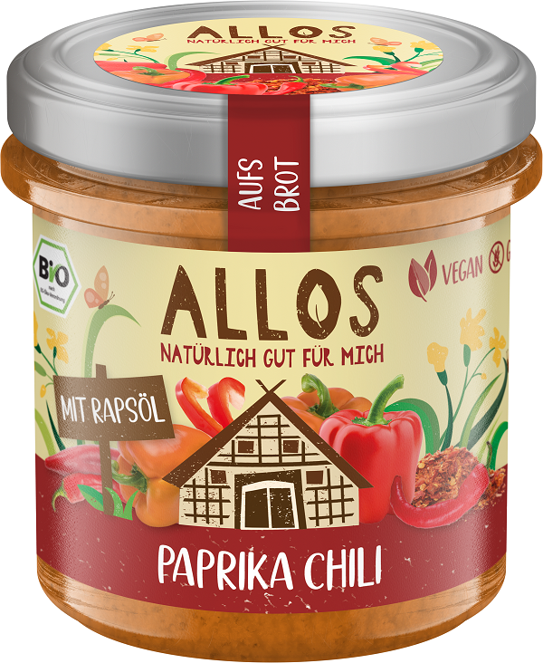Pasta kremowa z papryką i chili bezglutenowa BIO 140 g — Allos