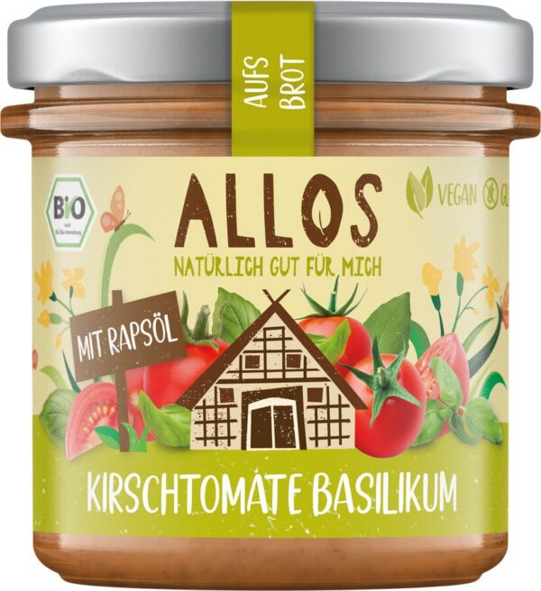 Pasta kremowa z pomidorami cherry i bazylią bezglutenowa BIO 140 g — Allos
