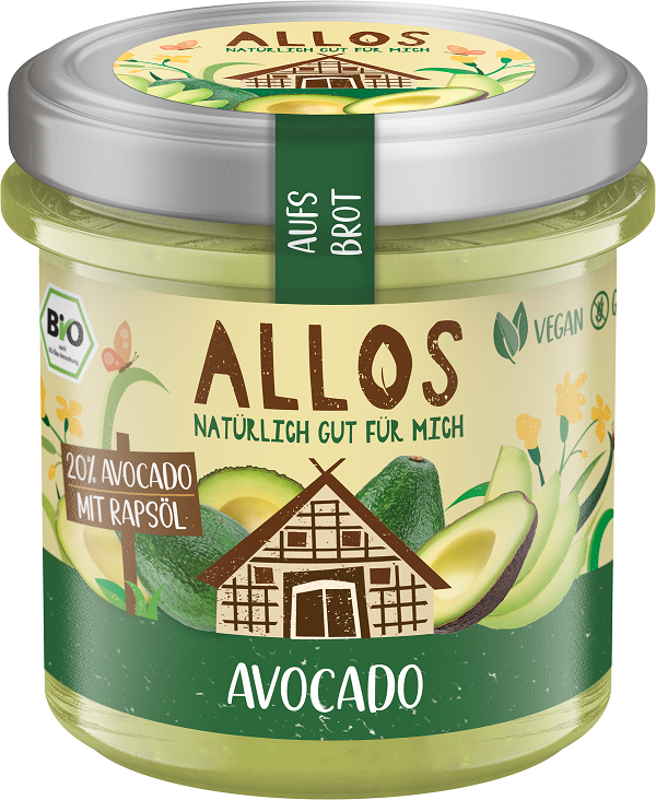 Pasta kremowa z awokado bezglutenowa BIO 140 g — Allos