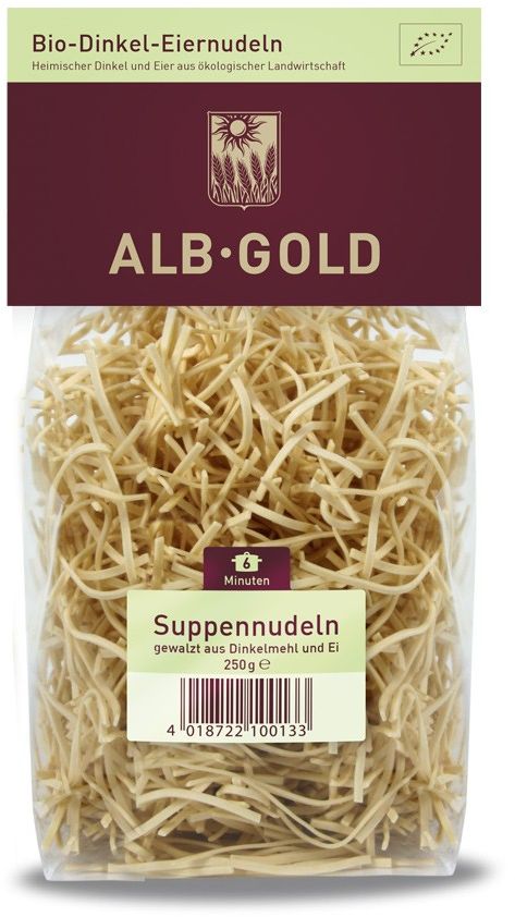Makaron (orkiszowy jajeczny) nitki BIO 250 g — Alb-gold