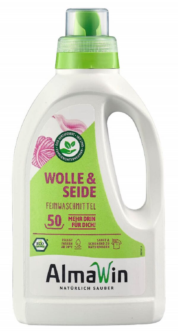 Płyn do prania wełnianych i jedwabnych ubrań (koncentrat) ECO 750 ml (50 prań) — Almawin