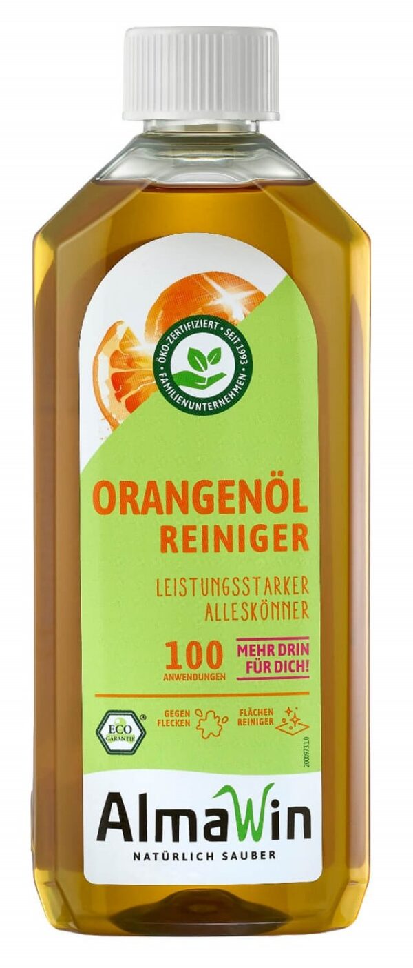 Płyn czyszczący do trudnych zabrudzeń z olejkiem pomarańczowym (koncentrat) ECO 500 ml — Almawin