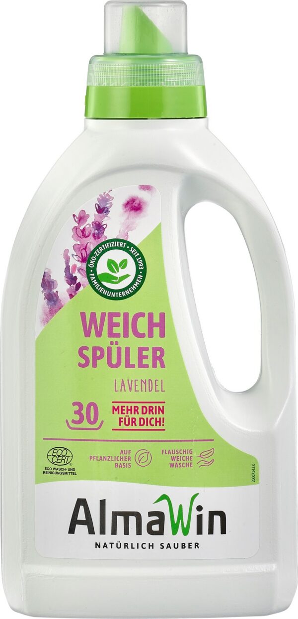 Płyn do zmiękczania tkanin lawendowy (koncentrat) ECO 750 ml (30 prań) — Almawin