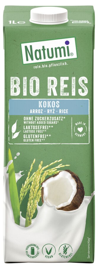 Napój ryżowo-kokosowy bez dodatku cukrów bezglutenowy BIO 1 L — Natumi
