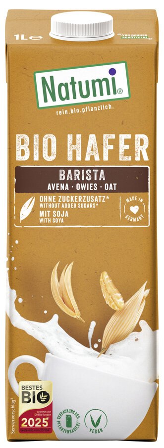 Napój owsiano-sojowy barista bez dodatku cukrów BIO 1 L — Natumi