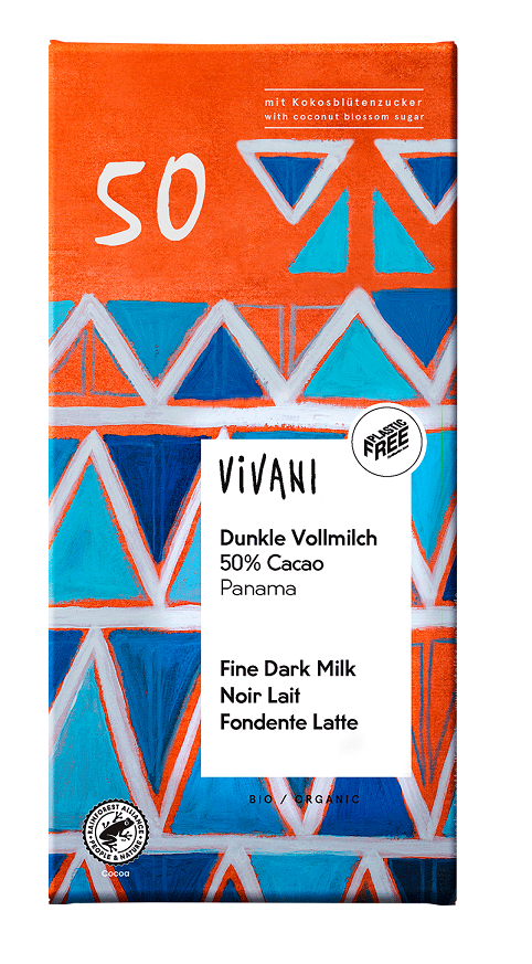 Czekolada mleczna gorzka 50 % kakao BIO 80 g — Vivani