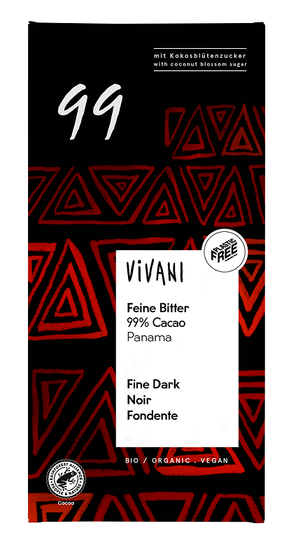 Czekolada gorzka 99 % BIO 80 g — Vivani