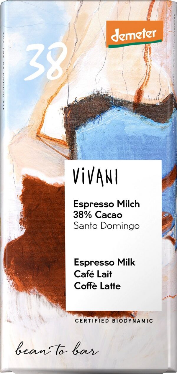 Czekolada mleczna espresso Demeter BIO 90 g — Vivani